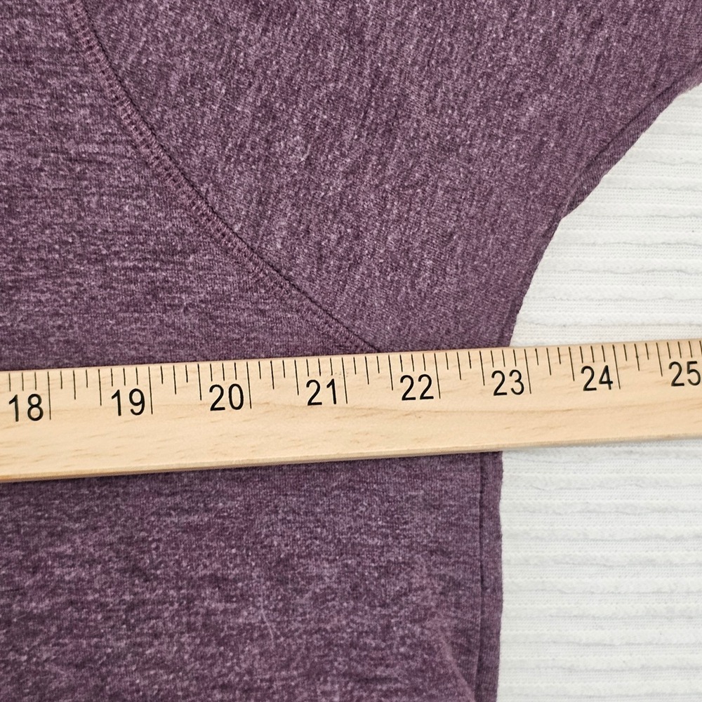 Avia Womens XL Purple Heathered Funnel Neck Pullover Sweatshirt Activewear Top - Picture 4 of 5